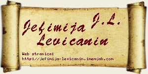 Jefimija Levičanin vizit kartica